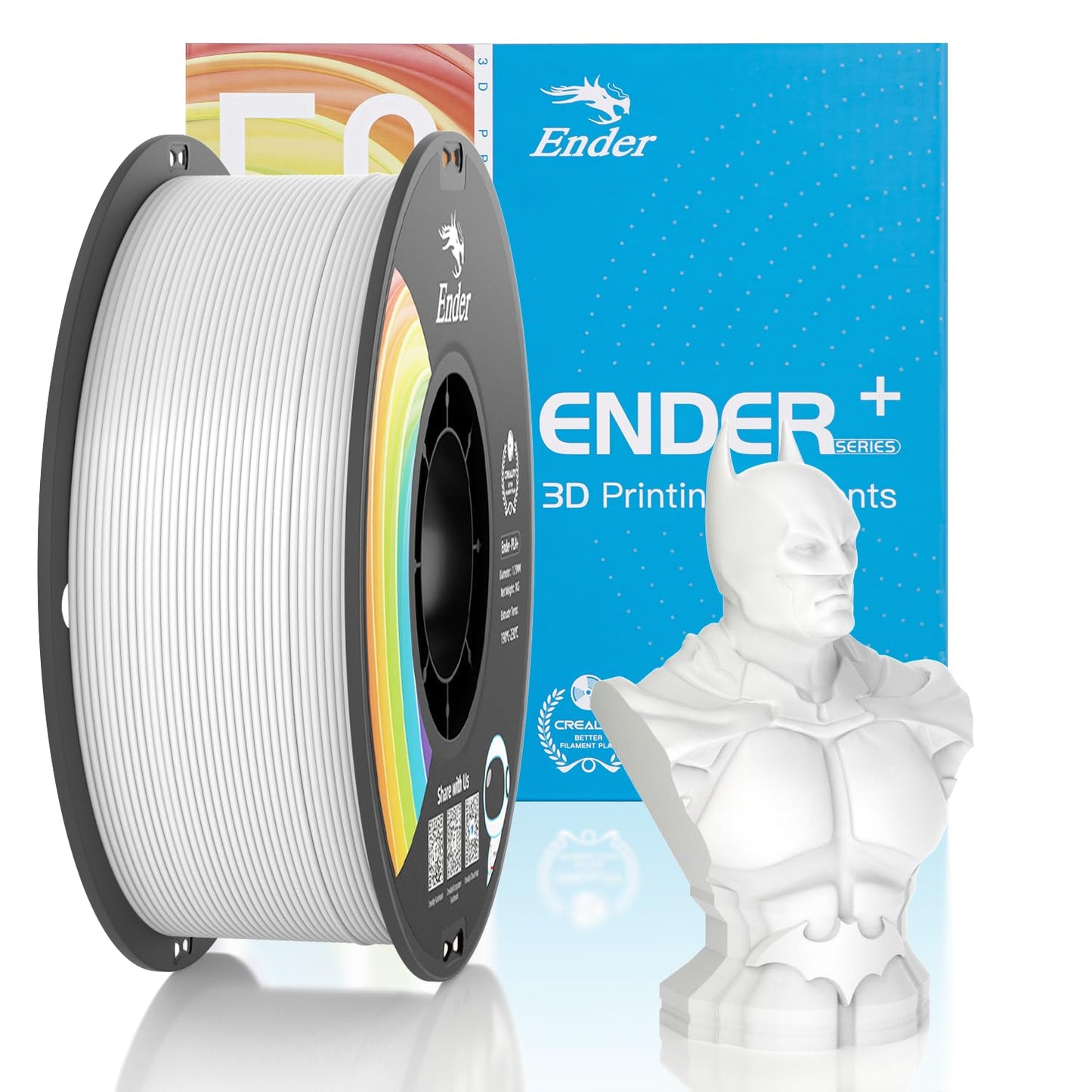 Official Creality Hyper PLA Filament 1.75mm, High Speed PLA 30-600mm/s 3D Printer Filament, Dimensional Accuracy +/-0.02mm, Fit Most FDM 3D Printers,1KG(2.2lbs) Spool White