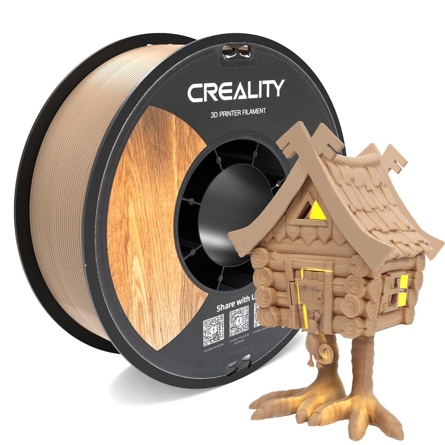 Creality Hyper ABS Filament 1.75mm Black, 3D Printer Filament ABS for High Temperature Resistance, High Impact Resistance, Odorless Non-Toxic 1kg(2.2lb)/Spool, Fits for Most 3D Printers